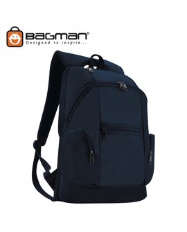 Bagman Laptop Backpack S02-342LAP-02 Navy Blue